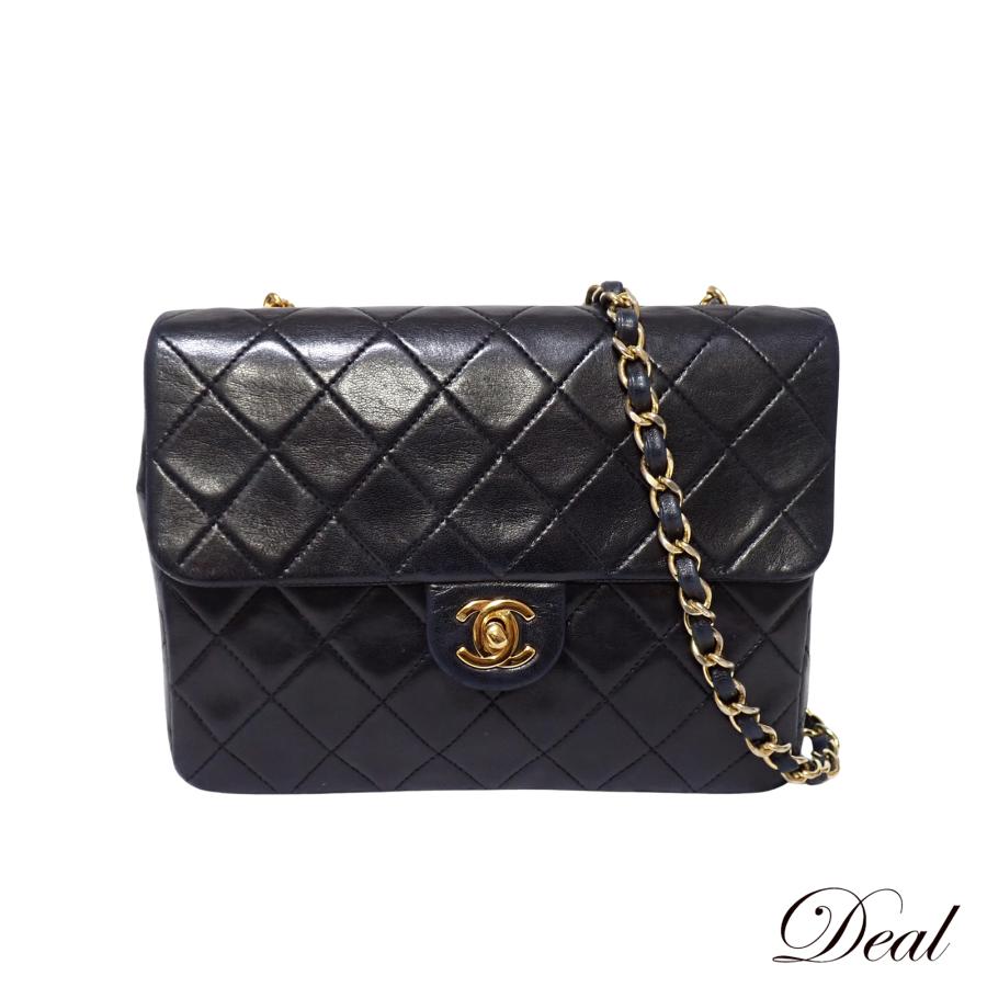 CHANEL シャネル ミニマトラッセ シングルチェーン シングルフラップ ゴールド 保あり ブラック レディース ショルダーバッグ | CHANEL