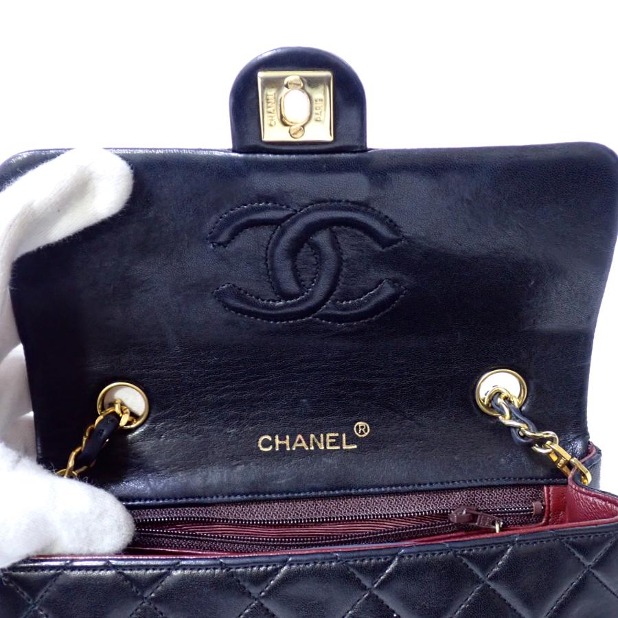CHANEL シャネル ミニマトラッセ シングルチェーン シングルフラップ ゴールド 保あり ブラック レディース ショルダーバッグ | CHANEL | 08