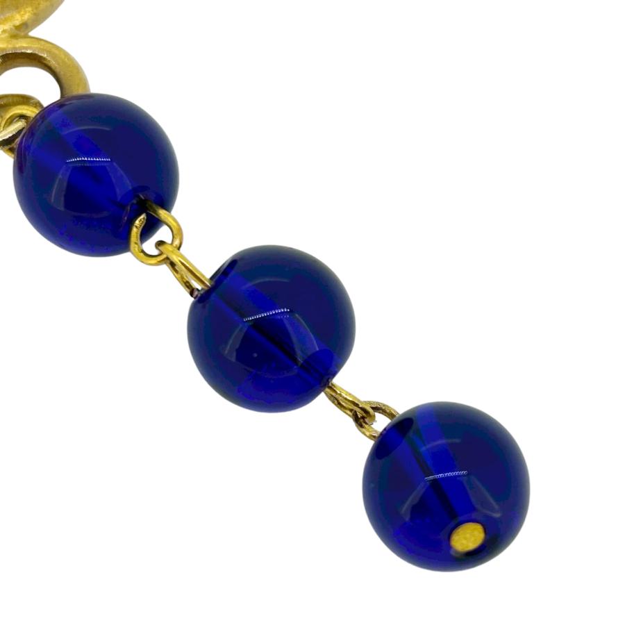 CHANEL シャネル　ヴィンテージ ココマーク　ブローチ　カラーストーン CHANEL（シャネル） ココマーク カラーストーン スイング ブルー 96P