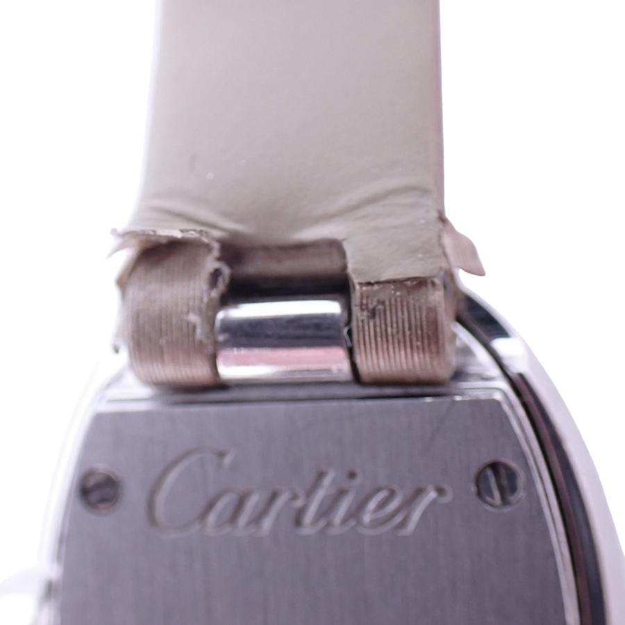 CARTIER カルティエ WB520027 ミニベニュワール メーカーコンプリート 腕時計 K18WG 革 ダイヤモンド レディース [中古] CARTIER カルティエ WB520027 ミニベニュワール メーカーコンプリート