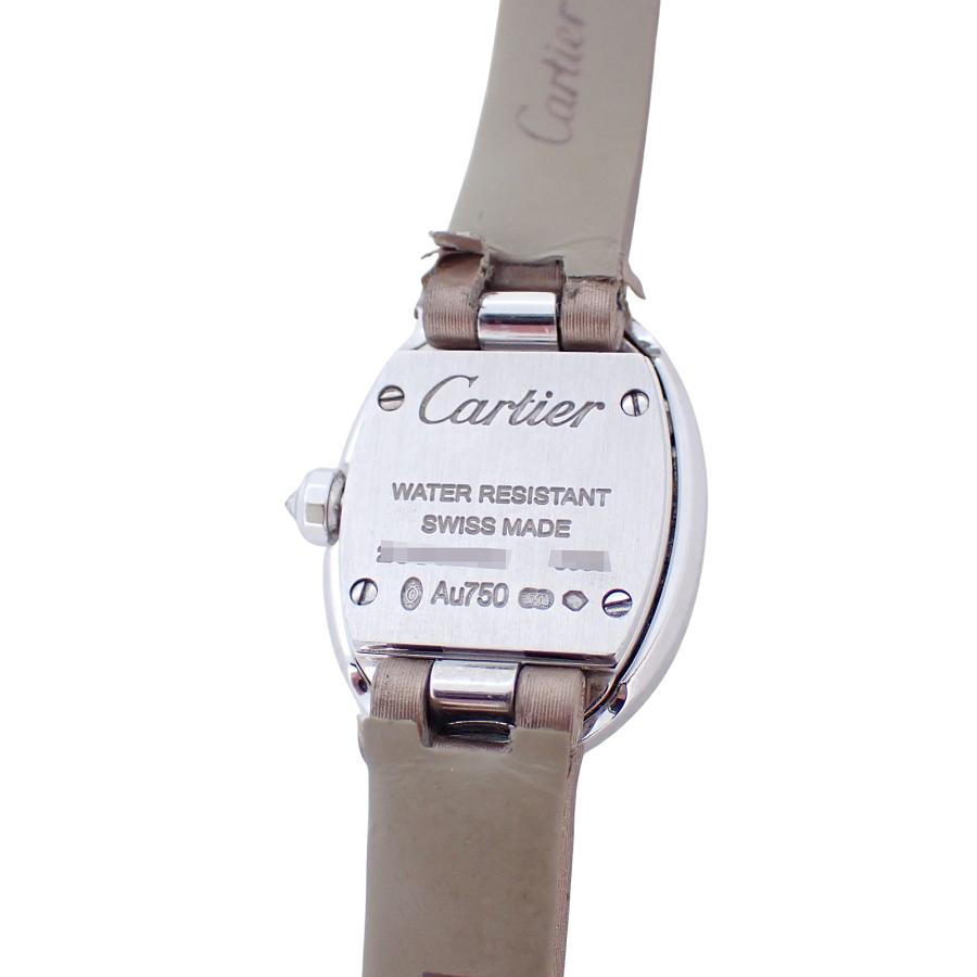 CARTIER カルティエ WB520027 ミニベニュワール メーカーコンプリート 腕時計 K18WG 革 ダイヤモンド レディース [中古] Cartier（カルティエ） K18WG ベゼルダイヤ ミニベニュワール WB520027