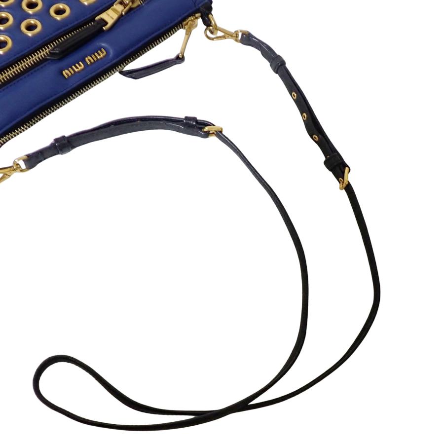 miumiu ミュウミュウ  ウォレット 2way  ネイビー  ネイビー  レディース ショルダーバッグ miumiu ミュウミュウ ウォレット 2way ネイビー レディース ショルダー