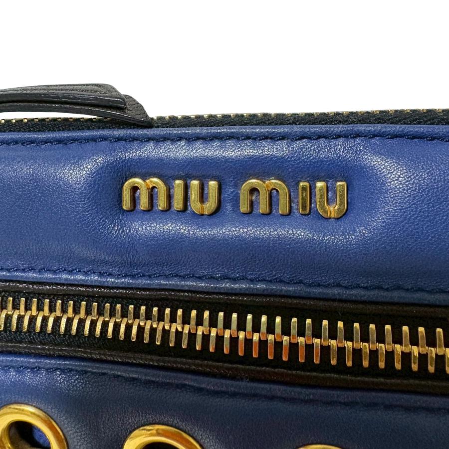miumiu ミュウミュウ ウォレット 2way ネイビー レディース ショルダー