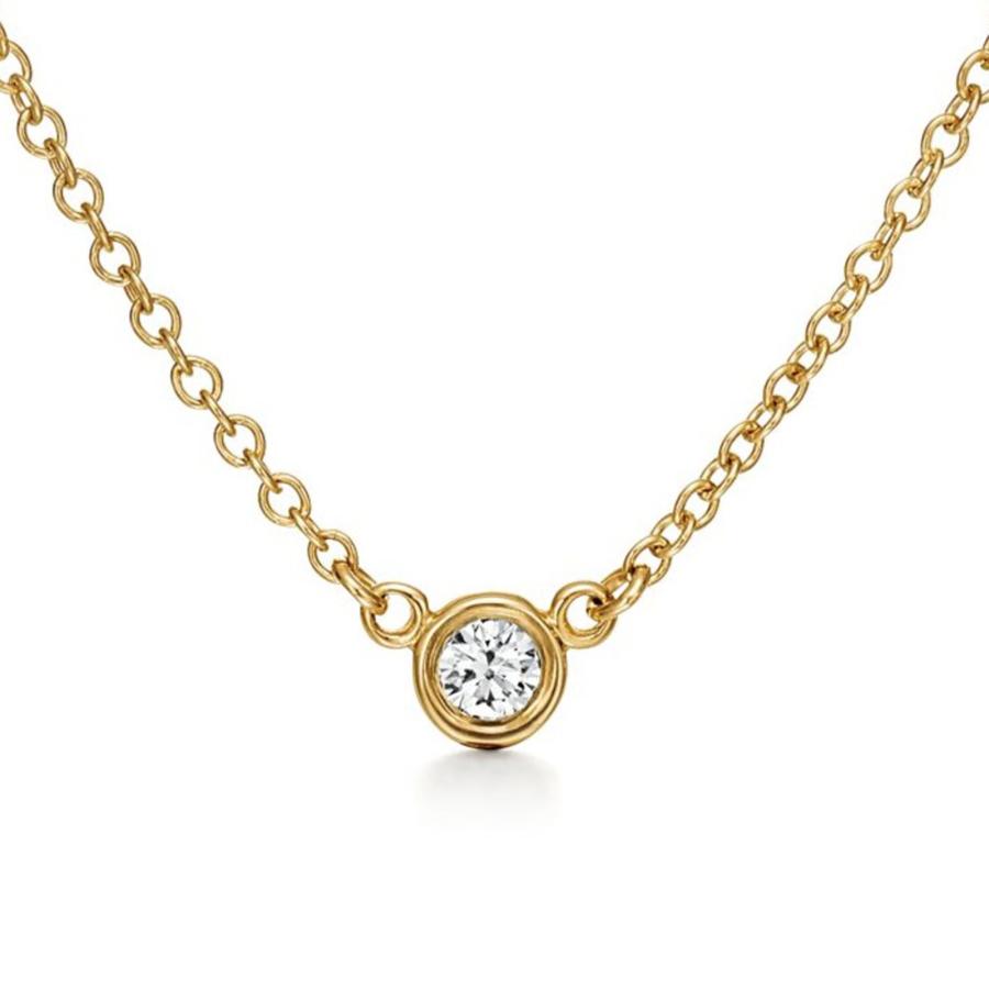 ティファニー TIFFANY&Co. バイザヤード ネックレス K18 YG TIFFANY&Co.（ティファニー） バイザヤード K18YG 1Pダイヤ 1.7g