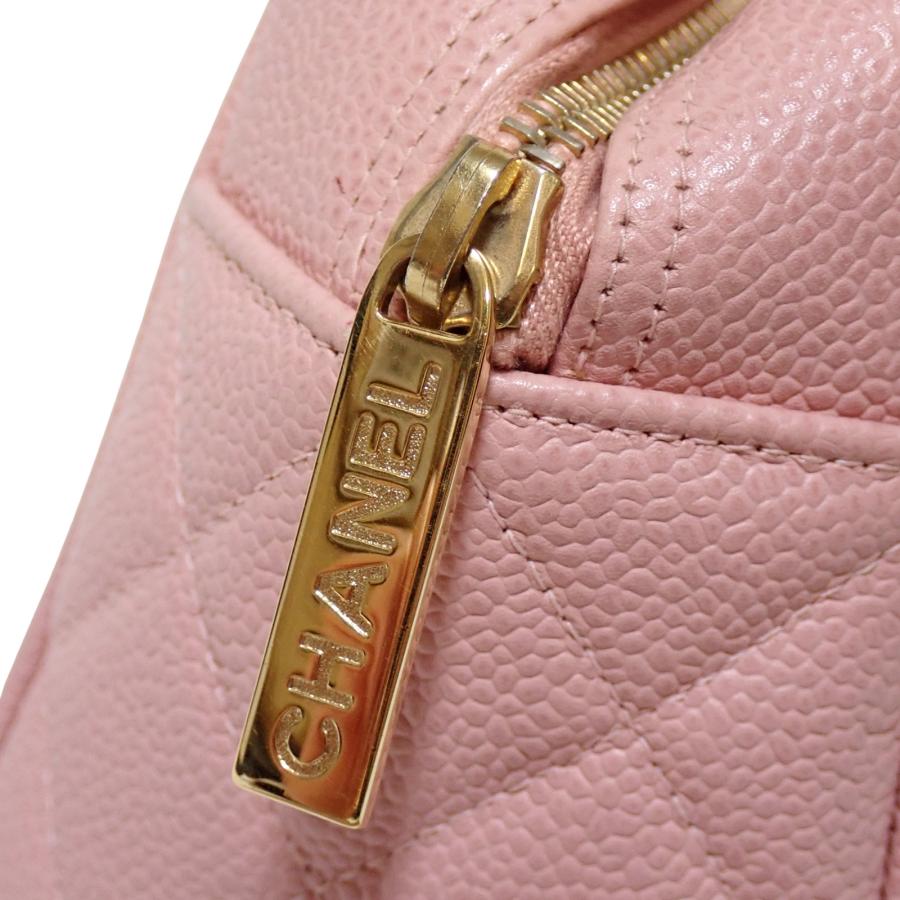CHANEL（シャネル） ミニボストン キャビアスキン ピンク ココ A20996