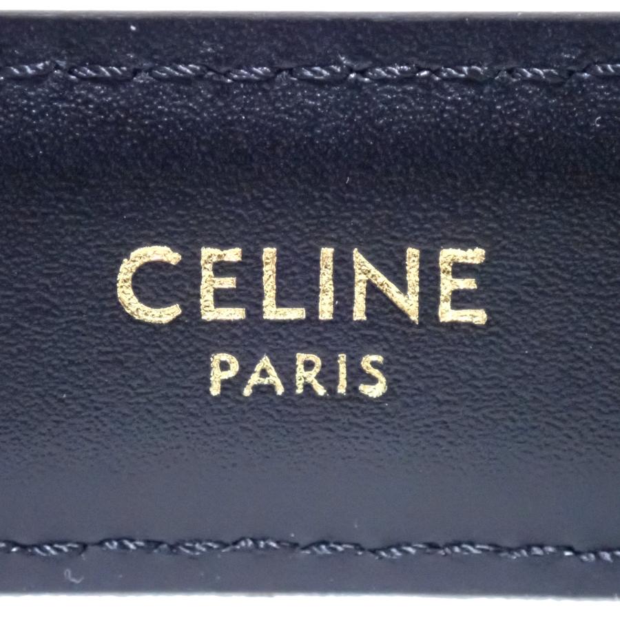 セリーヌ ベルト 70 - 黒×ゴールド CELINE（セリーヌ） トリオンフ リバーシブル 白×黒 #70 ゴールド金具