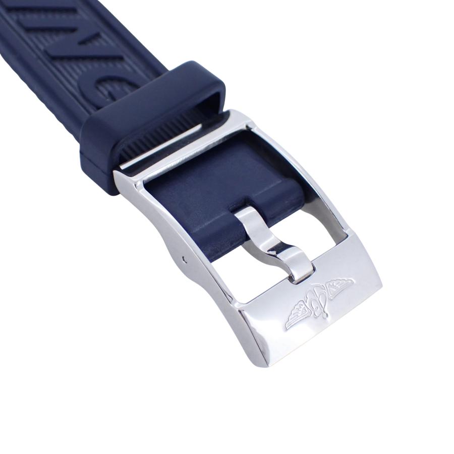 【美品】ブライトリング 純正 ラバーベルト 尾錠付 ブライトリング（BREITLING） 純正 ラバーベルト 18mm 尾錠付 ネイビー