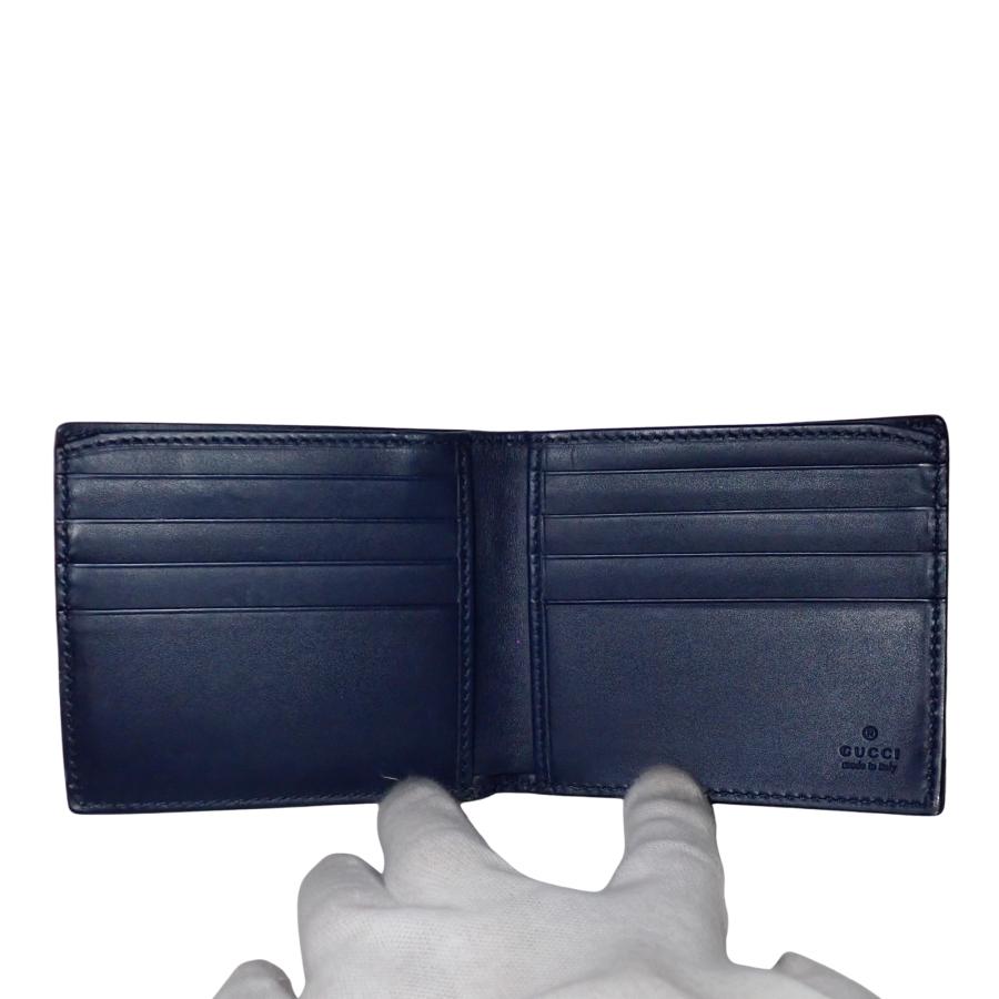 GUCCI（グッチ） GGゴースト 448463 ネイビー メンズ 二つ折り財布
