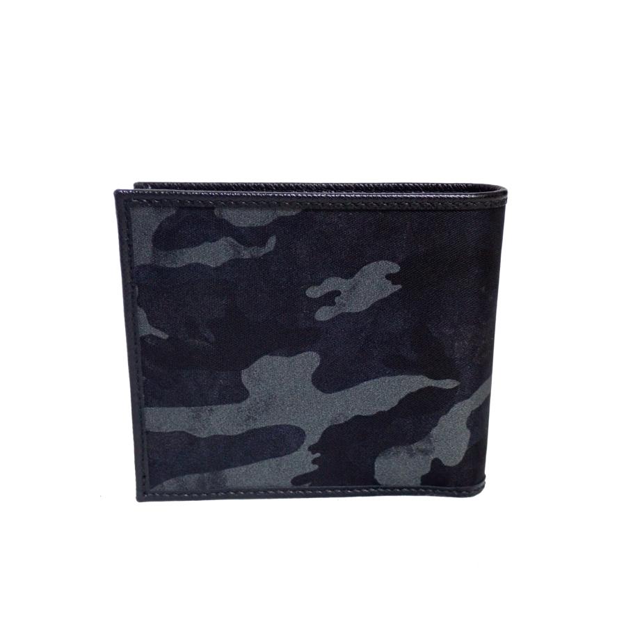 美品・未使用・PRADA カモフラージュ柄 二つ折財布 PRADA（プラダ） カモフラージュ 迷彩 2MO738 ブラック メンズ 二