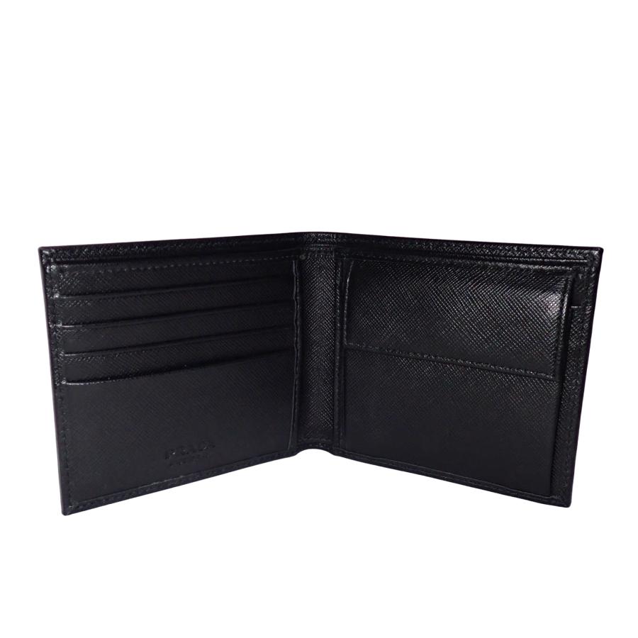 美品・未使用・PRADA カモフラージュ柄 二つ折財布 PRADA（プラダ） カモフラージュ 迷彩 2MO738 ブラック メンズ 二