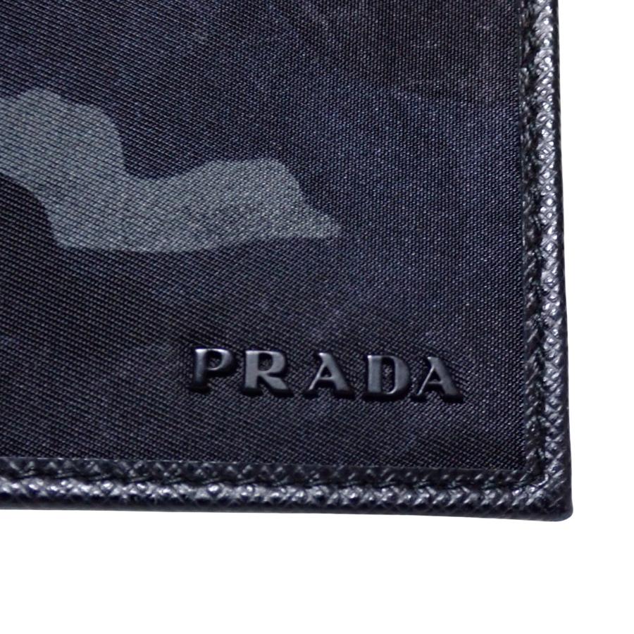 PRADA（プラダ） カモフラージュ 迷彩 2MO738 ブラック メンズ 二
