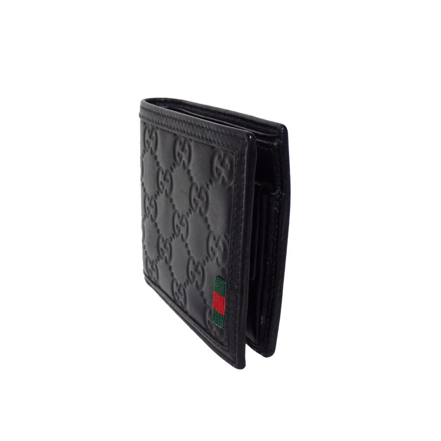 GUCCI（グッチ） GG シマ 237359 ブラック ブラック メンズ 二つ折り