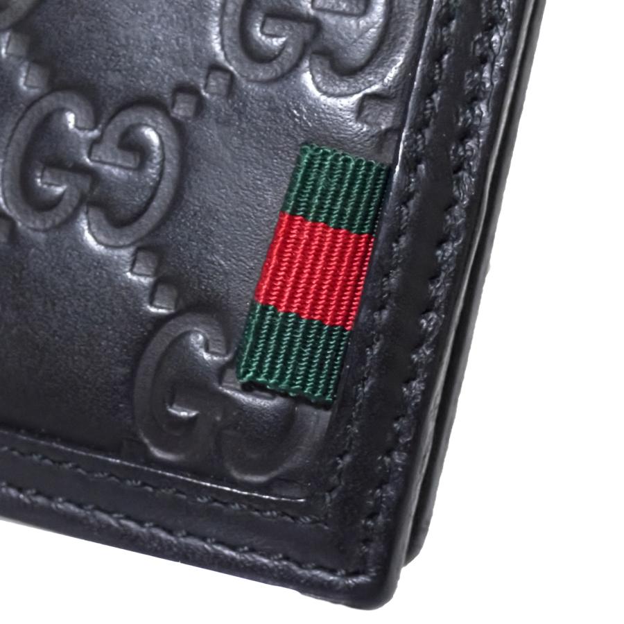 GUCCI（グッチ） GG シマ 237359 ブラック ブラック メンズ 二つ折り