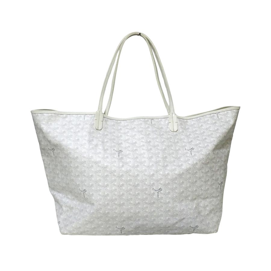 GOYARD サンルイ トートバッグ ホワイト GOYARD ゴヤール サンルイGM ホワイト ポーチ付 レディース トート
