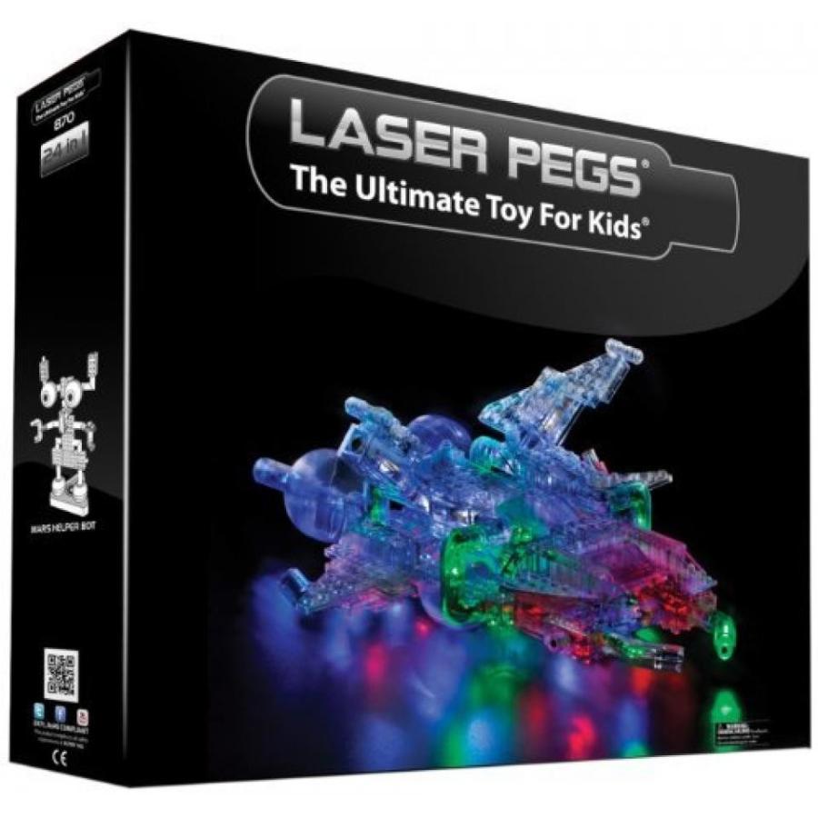 大人気新品 24-in-1 Pegs Laser レーザーペグ Spaceship 正規輸入品 Pegs Laser by Set Building 知育玩具