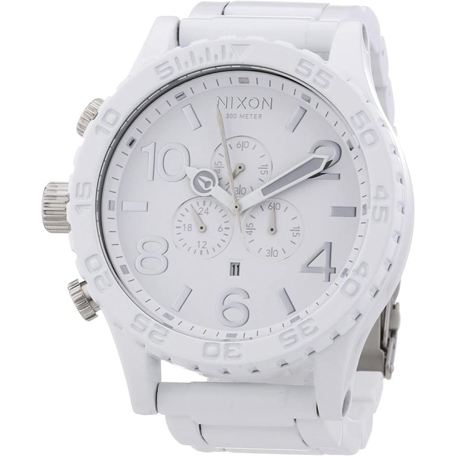 【お気にいる】 White Chronograph 51-30 Nixon  ニクソン Dial 輸入品 A0831255 Watch Mens PVD White 腕時計
