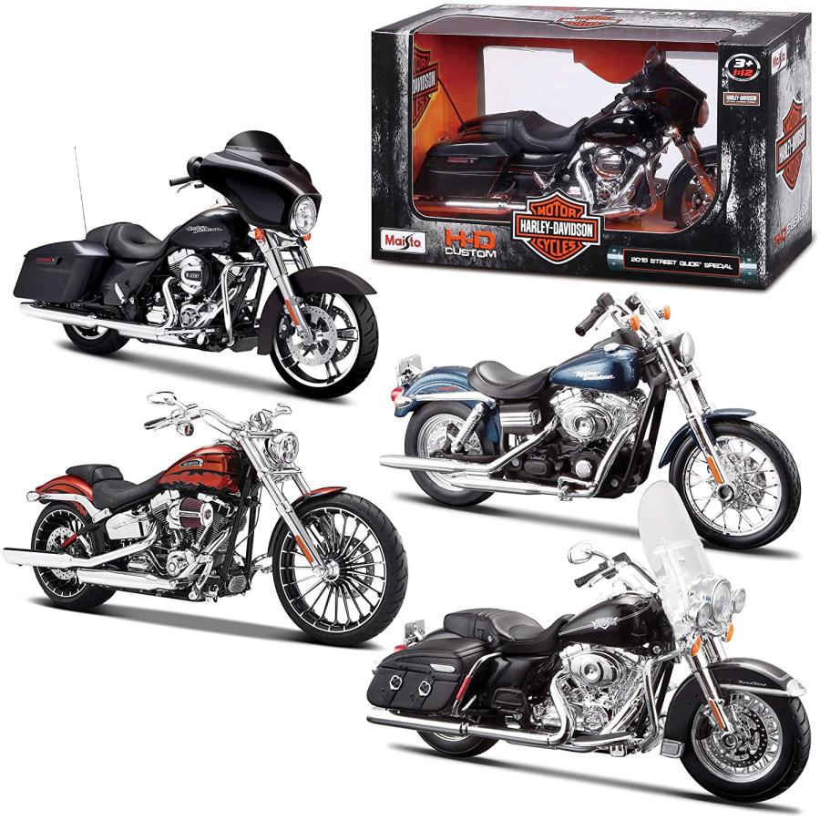 豪華 ミニカー・ 輸入品 Motorcycles Assorted Davidson Harley Scale 1:12 Tobar ミニカー