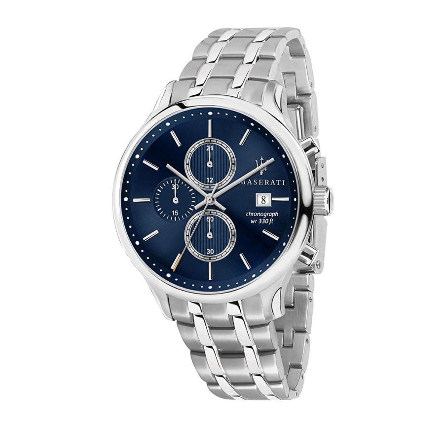 2021新発 Watch Casual 20 Silver, Strap, Stainless-Steel Quartz Gentleman  Men's MASERATI マセラティ 腕時計 (