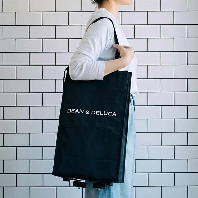 ディーンアンドデルーカ ショッピングカートブラック DEAN & DELUCA ギフト おしゃれ エコバッグ コンパクト 大容量 保冷 買い物カートの画像