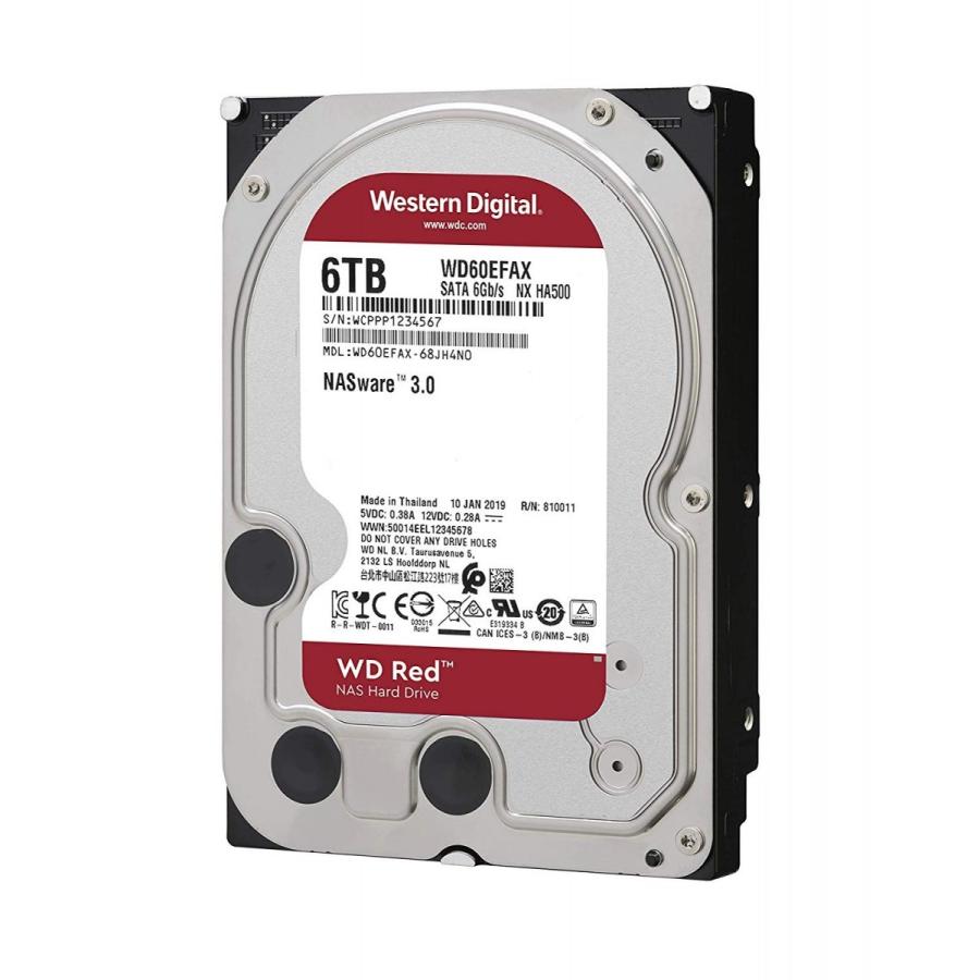 WD NAS用HDD Red WD60EFAX 6TB×2台 12TB WD NAS用HDD Red WD60EFAX 6TB×2台 12TB