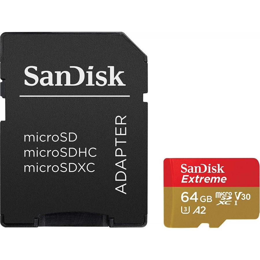 送料無料 SanDisk サンディスク 64GB Extreme microSDXC SDSQXA2-064G-GN6MA[海外リテール品](メール便4つまで送料無料)｜dear-i｜02