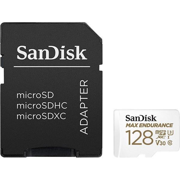 送料無料 SanDisk サンディスクSDSQQVR-128GB アダプター付き [MAX ENDURANCE 高耐久microSDXC カード 128GB] [海外リテール品]