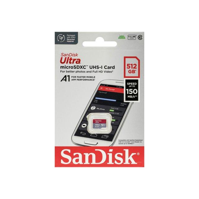 送料無料 SanDisk サンディスク microSDXCカード マイクロSD Ultra Class10 UHS-I A1 R:150MB/s SDSQUAC-512G-GN6MN  アダプター無し [海外リテール品]｜dear-i｜02