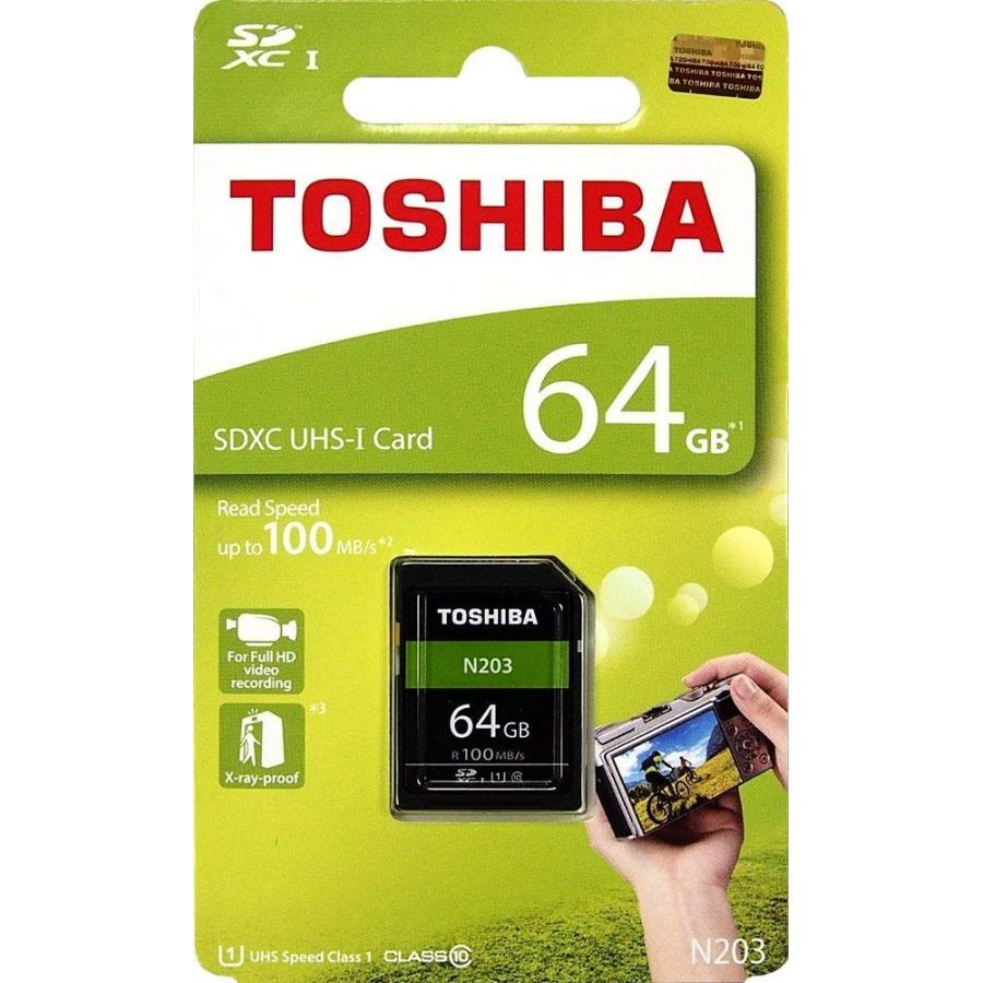 TOSHIBA（東芝） 送料無料 64GB N203 SDXC UHS-Iカード U1 クラス10 SD 