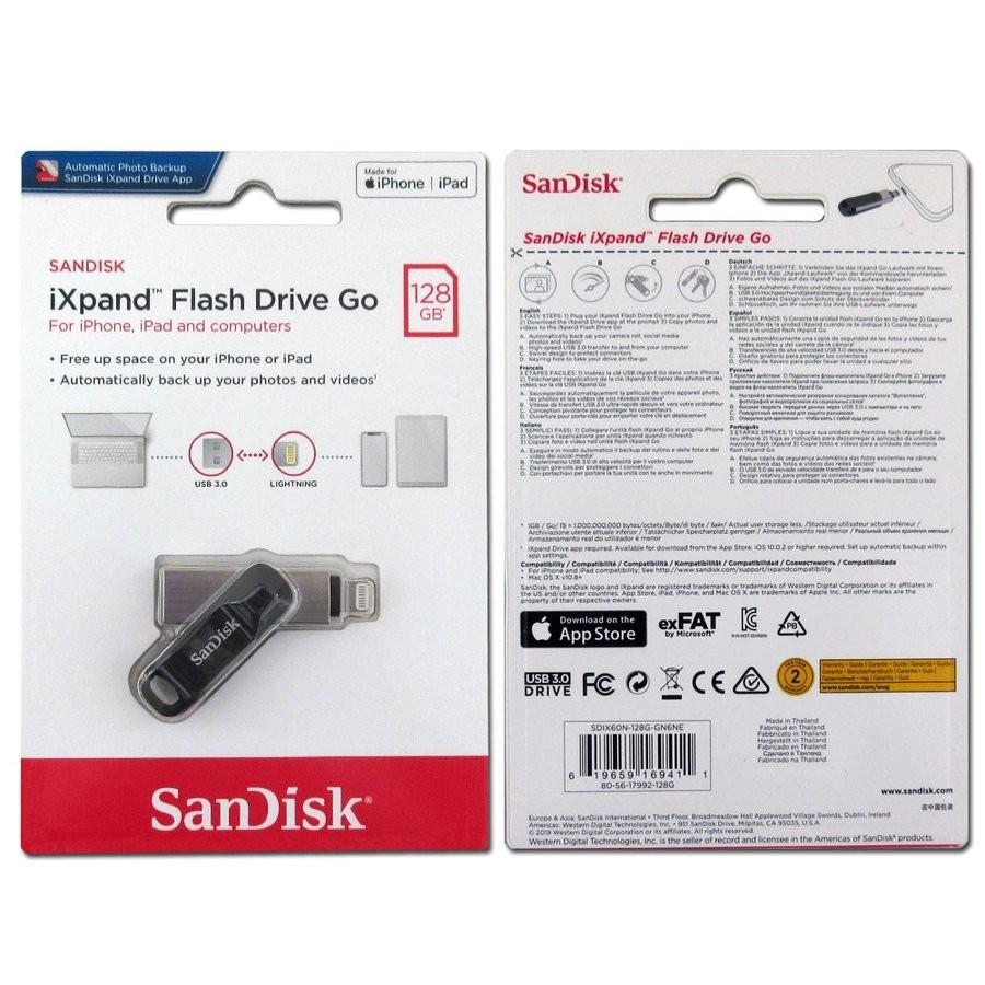 送料無料 SanDisk サンディスク USBメモリ iXpand Flash Drive Go SanDisk iPhone iPad/PC用 SDIX60N-128G-GN6NE[海外リテール品] (メール便4つまで送料無料)｜dear-i｜02