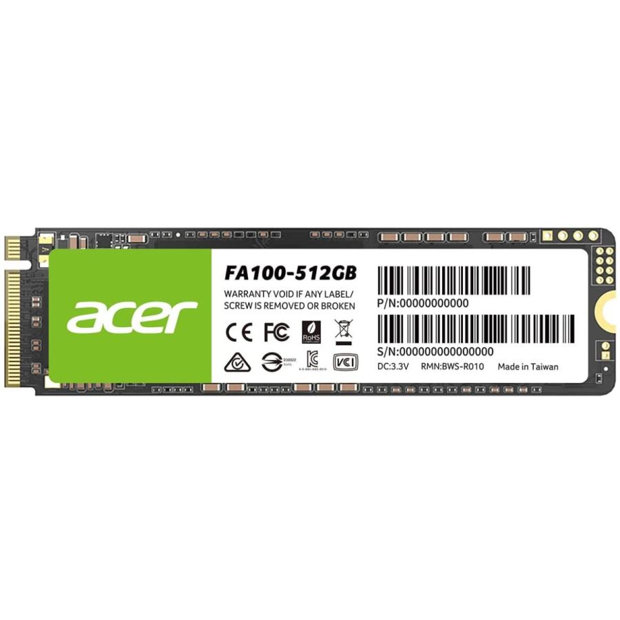 acer（エイサー） 送料無料 Acer FA100-512GB PCIe Gen3x4 NVMe1.4 M.2