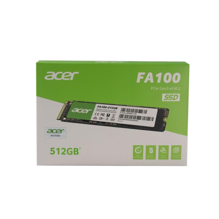 acer（エイサー） 送料無料 Acer FA100-512GB PCIe Gen3x4 NVMe1.4 M.2