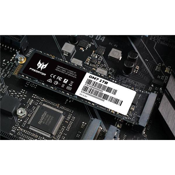 Acer Predator GM7-1TB NVMe1.4 ゲーミングSSD M.2 2280 PCIe Gen4 x 4 3D TLC NAND DRAMキャッシュなし 最大7200MB/s 五年保証 [正規代理店品]｜dear-i｜03