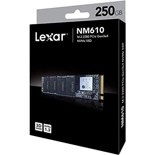送料無料 Lexar NM610 NVMe M.2 SSD 250GB Type2280 PCIe3.0x4 LNM610-250RB 3年保証 [海外リテール品]｜dear-i