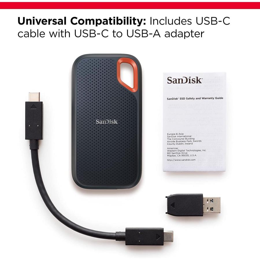 SanDisk（サンディスク） Extreme ポータブルSSD 1TB USB3.2 Gen2 R