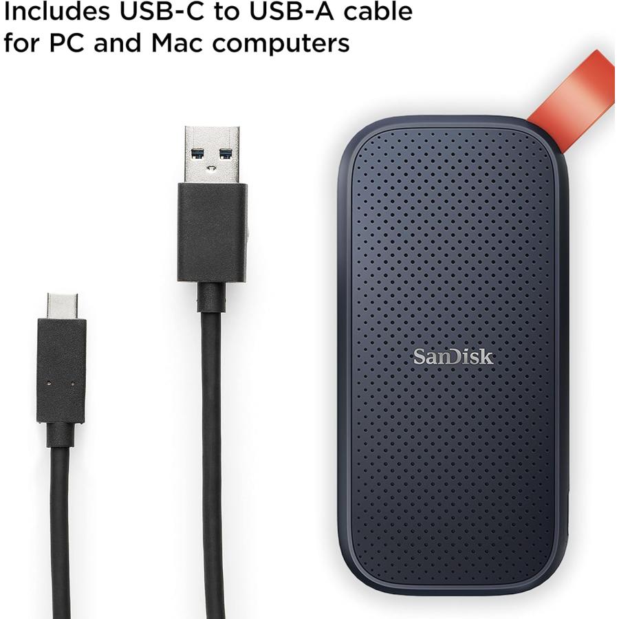 SanDisk (サンディスク) SSD ポータブル外付けSSD 1TB 最大800MB/秒 読み取り USB 3.2 Gen 2 SSD 外付けドライブ SDSSDE30-1T00-G26 [海外リテール品]の画像