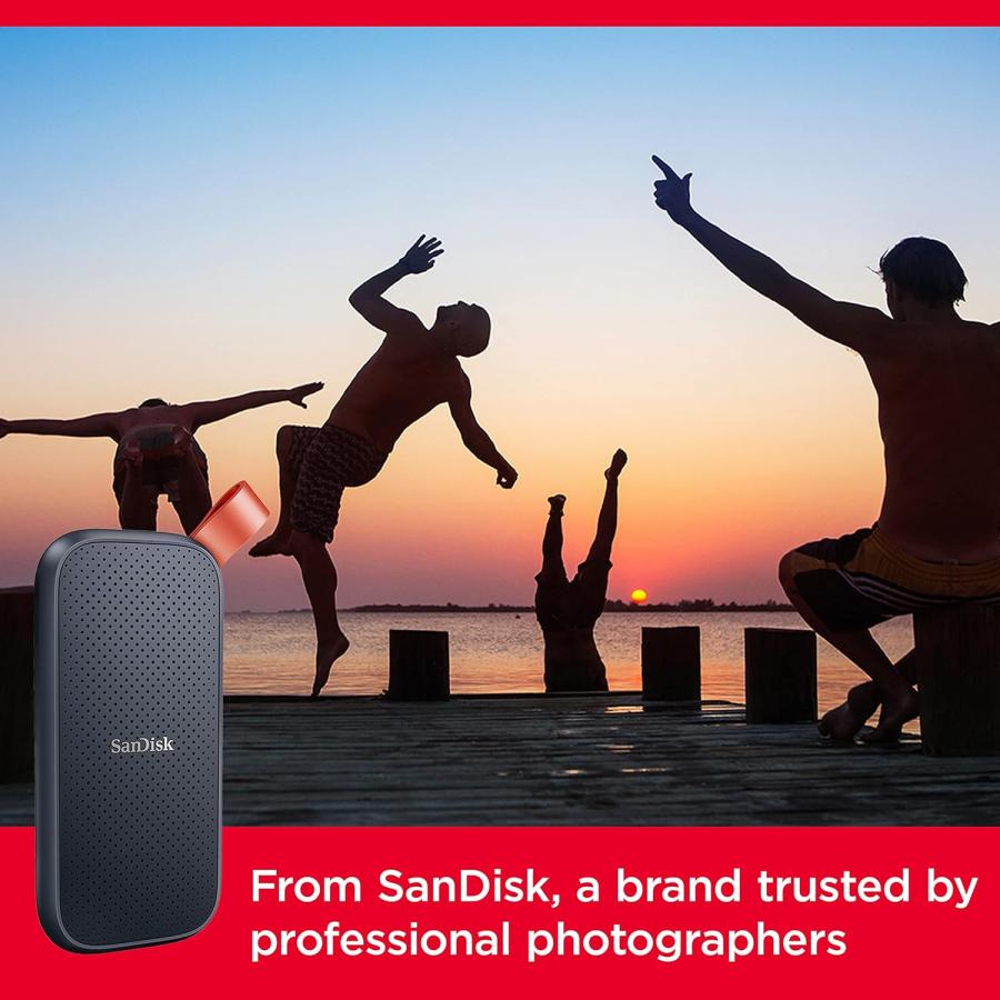 SanDisk (サンディスク) SSD ポータブル外付けSSD 1TB 最大800MB/秒 読み取り USB 3.2 Gen 2 SSD 外付けドライブ SDSSDE30-1T00-G26 [海外リテール品]の画像