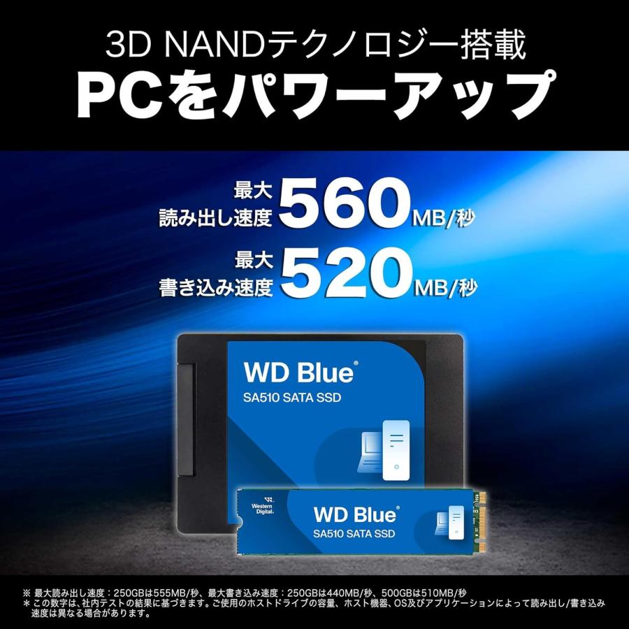 Western Digital 送料無料 WDS400T3B0A 4TB WD Blue SA510 SATA SSD  
