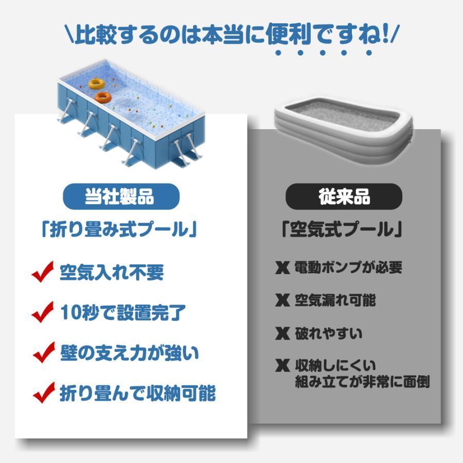 2023新型 支え板付き 折り畳み プール 家庭用 ビニールプール プール 大型 折り畳み式 プール キッズ プール 組み立て プール 空気入れ不要 プール｜dear-woman｜03