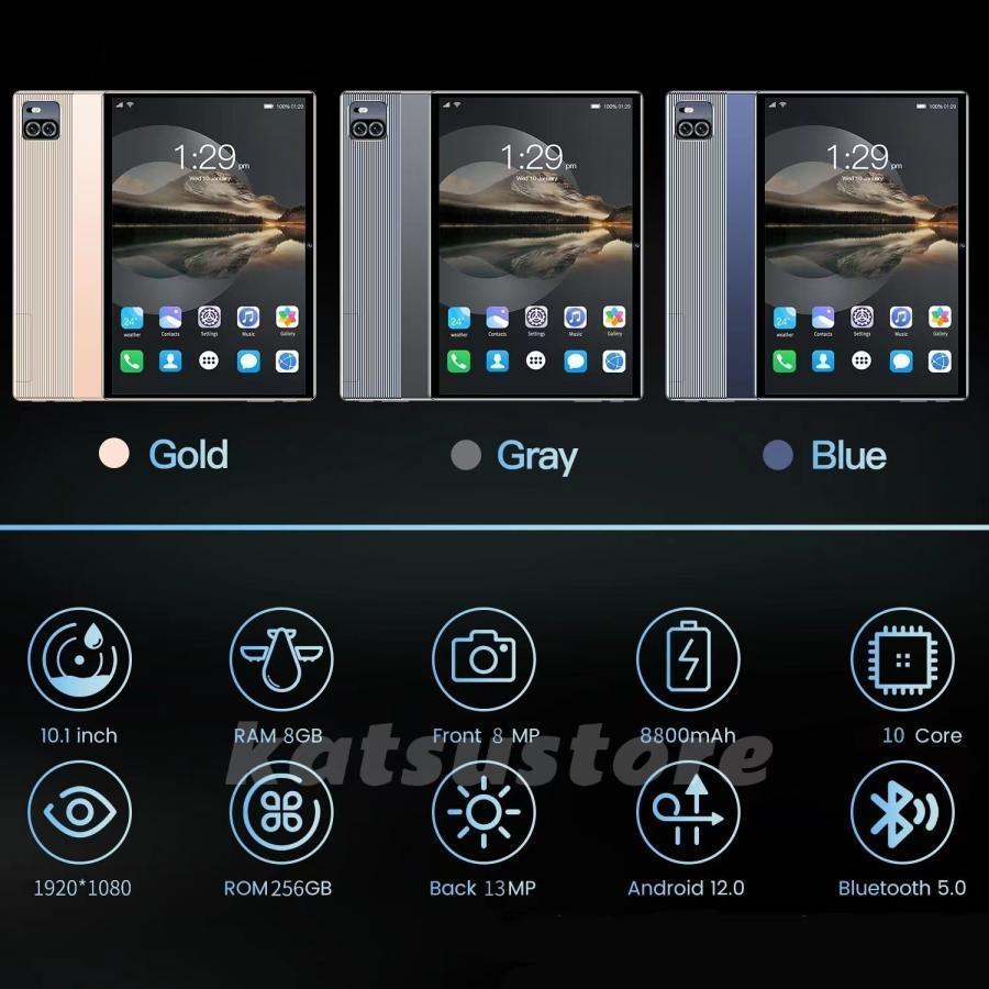 2023新製品 10.1インチ タブレットPC 本体 8GB+256GB Android12.0 10コアプロセッサー 薄型デザイン 5G対応 デュアルSIMスロット搭載　Wi-fiモデル｜dear-woman｜03