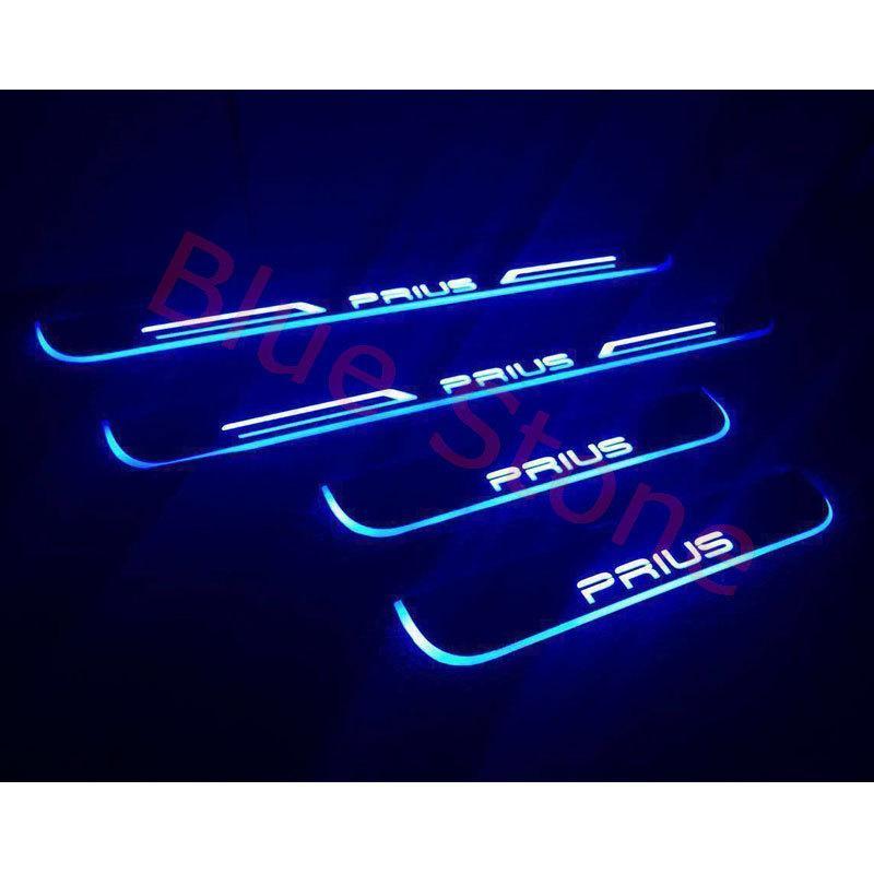 PRIUS プリウス LEDスカッフプレート ブルー流れる光 LED PRIUS プリウス LEDスカッフプレート ブルー流れる光 LED