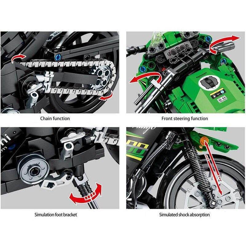 レゴ テクニック 互換品 Ninja 400風 デザイン スポーツバイク レゴ テクニック 互換品 Ninja 400風 デザイン スポーツバイク
