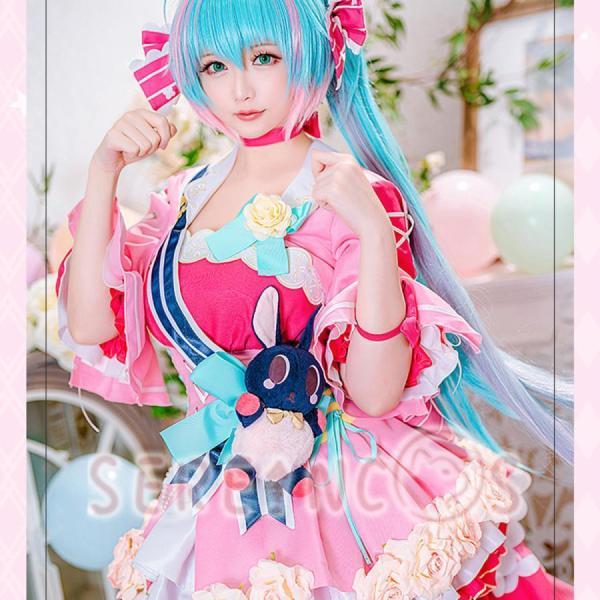 初音ミク コスプレ ミク Miku コス 初音 14周年誕生日 ウサギ 初音ミク コスプレ ミク Miku コス 初音 14周年誕生日 ウサギ