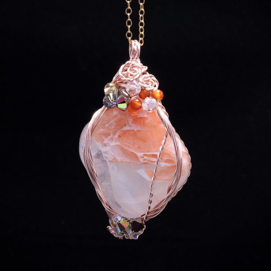 人気アイテム ムーランクォーツ ペンダントトップ Happy Angel 希望と幸せの象徴 天然石 レディースアクセサリー Nta2 Tv