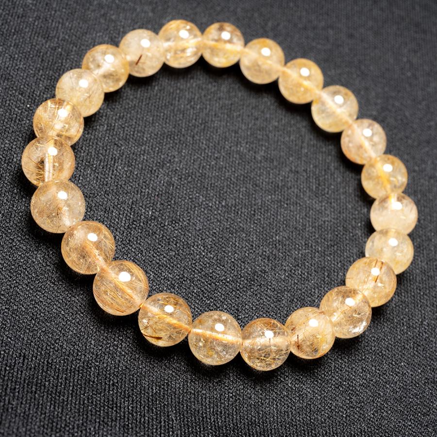 オレンジルチルクォーツ ブレスレット 8mm丸玉 天然石 パワーストーン  