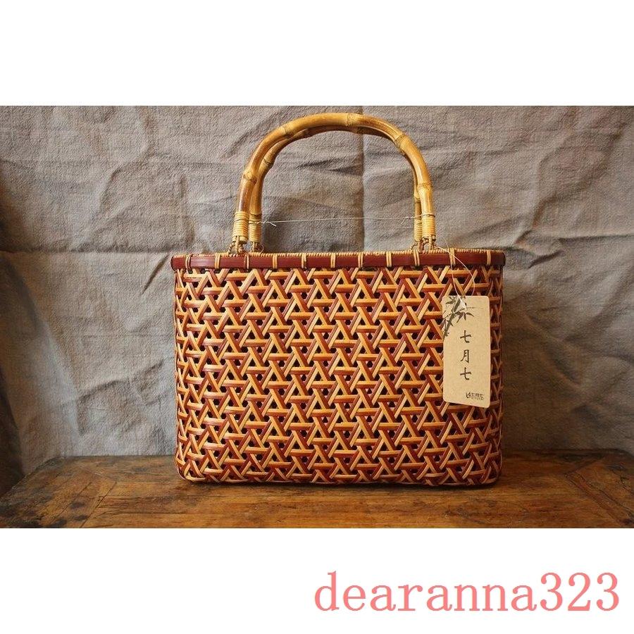 Dearanna トートバッグ レディースファッション かごバッグカゴバッグかごバッグレディースかわいいかごバック竹製かご収納茶器 ファッション Deadba4