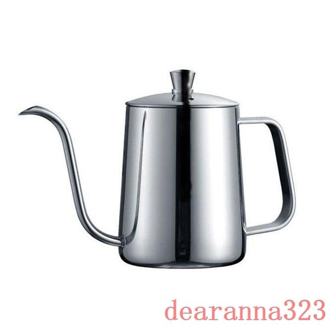 祝日 コーヒードリップポット350ml600mlステンレスドリップケトルハンドドリップコーヒーポットファイン口ポットブラックzh 110