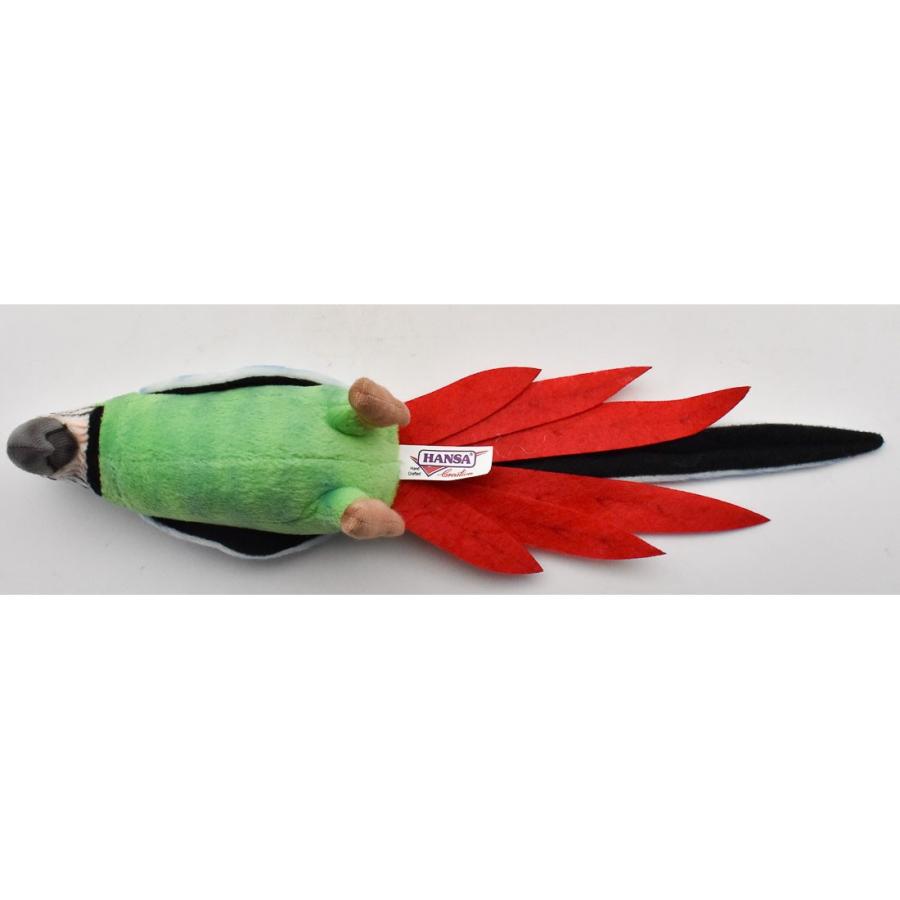 BH3324 オウム グリーン HANSA　おうむ とり トリ 緑色 鳥 ぬいぐるみ リアル | HANSA（ぬいぐるみ） | 04