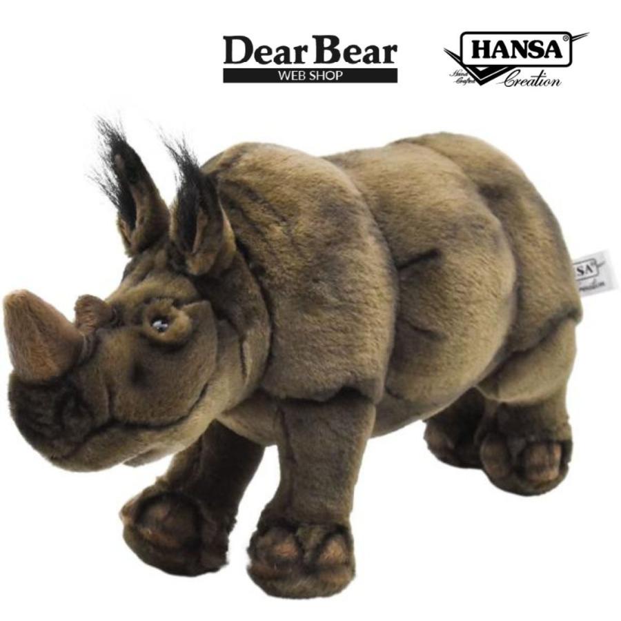BH3526 シロサイ HANSA　しろさい 白犀 ぬいぐるみ リアル | HANSA（ぬいぐるみ）