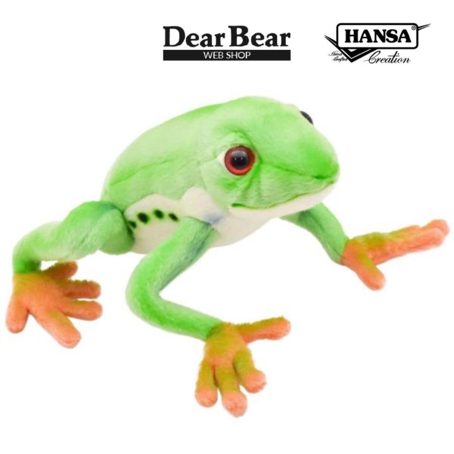 BH5218 アカメアマガエル HANSA　あかめあまがえる 赤目雨蛙 かえる ぬいぐるみ リアル | HANSA（ぬいぐるみ）