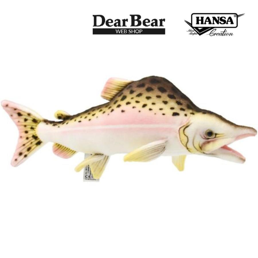 BH6048 ピンクサーモン HANSA　さーもん サケ しゃけ 鮭 さかな 魚 ぬいぐるみ リアル | HANSA（ぬいぐるみ）